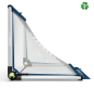Preview: Bazookagoal Aluminium Teleskoptor - 150x90 cm - blau/weiss