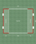 Preview: Cawila LIGA Spielfeldmarkierung FUNINO PITCH 32 x 25m - rot-weiss