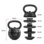 Preview: Gymstick Verstellbare Kettlebell 13,5 KG - schwarz