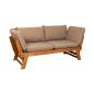 Preview: Contini 2er Sofa mit Kissen Taupe
