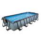 Preview: EXIT Stone Pool mit Sandfilterpumpe und Abdeckung - grau, 540x250x100cm