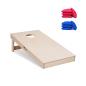 Preview: Gockel Cornhole Boards natural Set - 1 Board 4 rote und 4 blaue Bags