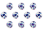 Preview: 10-er Set Jako Lightball Iconic - Gr. 4, weiss/navy/pink, 350g