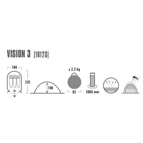 High Peak Zelt Vision 3 - Grün