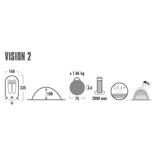 High Peak Zelt Vision 2 - Schwarz