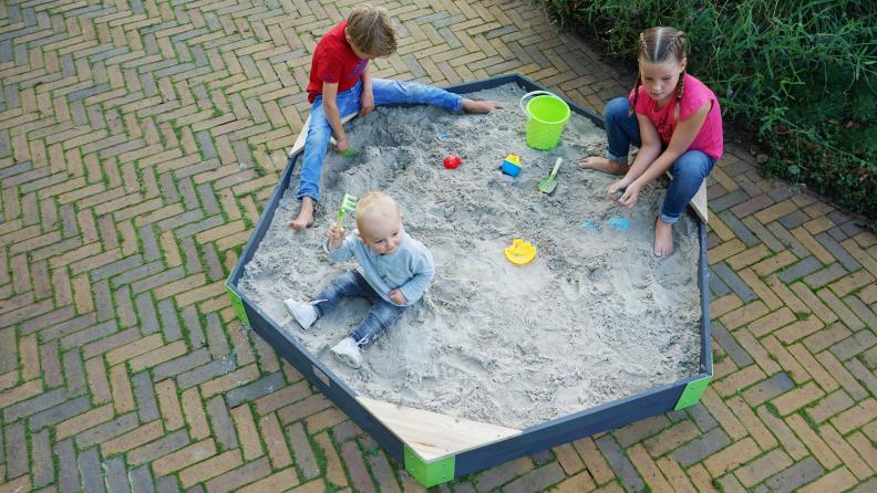 Exit Toys Aksent Holzsandkasten Sechseckig 200 x 170 cm