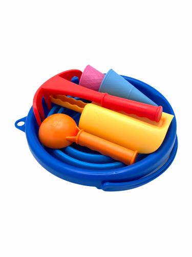 Preview: 7in1 Sand Toys Falteimer Set, Farbe: Blau