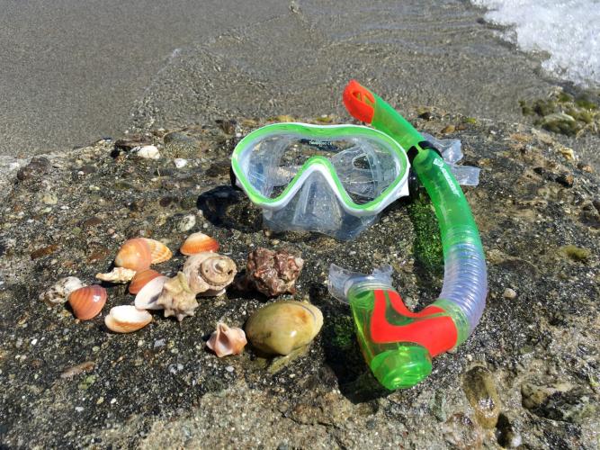 Preview: Schnorchel Set BERMUDA Junior (3-teilig, im Meshbag)