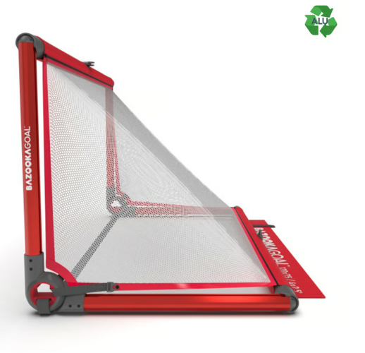 Preview: Bazookagoal Aluminium Teleskoptor - 120x75 cm - rot/weiss