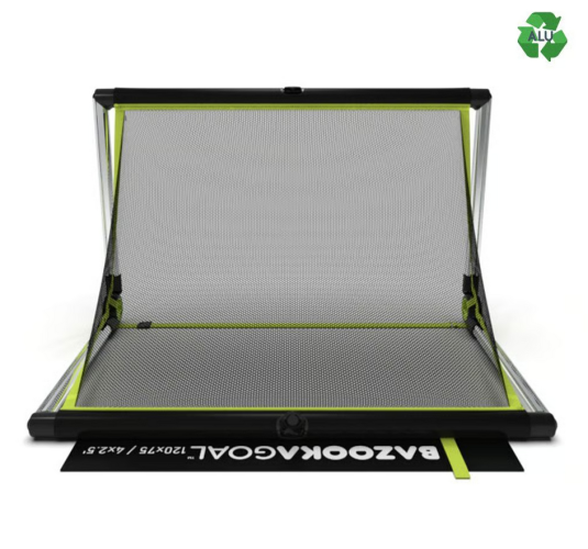 Preview: Bazookagoal Aluminium Teleskoptor - 120x75 cm - schwarz/gelb