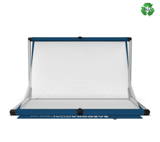Bazookagoal Aluminium Teleskoptor - 150x90 cm - blau/weiss