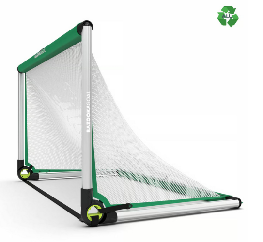 Preview: Bazookagoal Aluminium Teleskoptor - 150x90 cm - grün/weiss