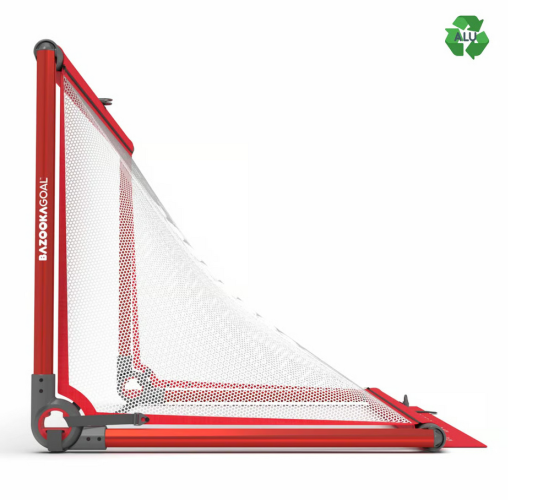 Preview: Bazookagoal Aluminium Teleskoptor - 150x90 cm - rot/weiss