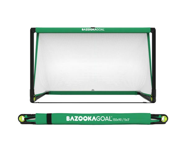 Bazookagoal Teleskoptor 150x90 - grün/weiss