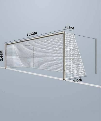 Cawila Tornetz 7,50 x 2,50m - weiss
