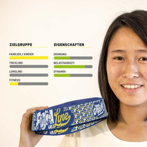 Gibbon Slackline Fun Line Treewear Set 15 m - Blau