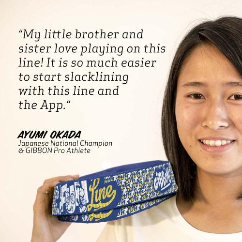 Gibbon Slackline Fun Line Treewear Set 15 m - Blau