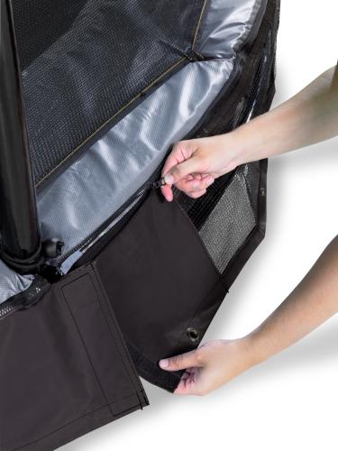 Preview: EXIT Elegant Ground Premium Rechteckig 214x366 (7x12ft) + Sicherheitsnetz Deluxe (Grün)