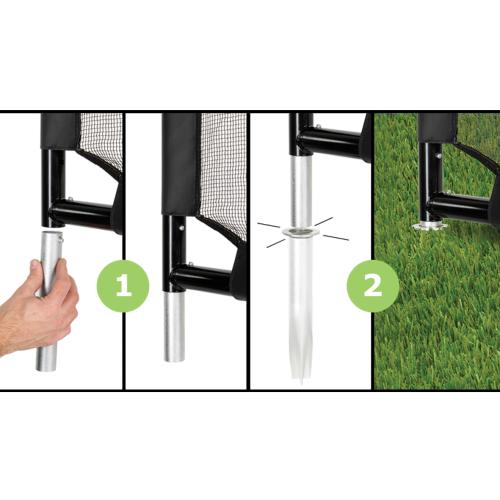 Preview: EXIT Maestro stählernes Fußballtor 180x120cm - schwarz