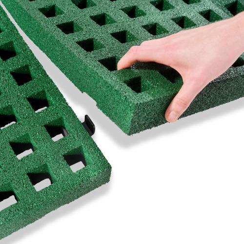 EXIT Dynamic ebenerdiges Trampolin mit Freezone Sicherheitsplatten - schwarz, ø366cm