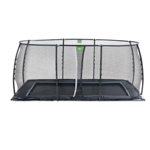 EXIT Dynamic ebenerdiges Trampolin mit Sicherheitsnetz - schwarz, 305x519cm