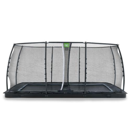 Preview: EXIT Dynamic ebenerdiges Trampolin mit Sicherheitsnetz - schwarz, 305x519cm