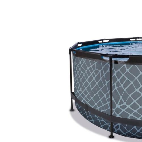 Preview: EXIT Stone Pool mit Sandfilterpumpe - grau, ø360x122cm