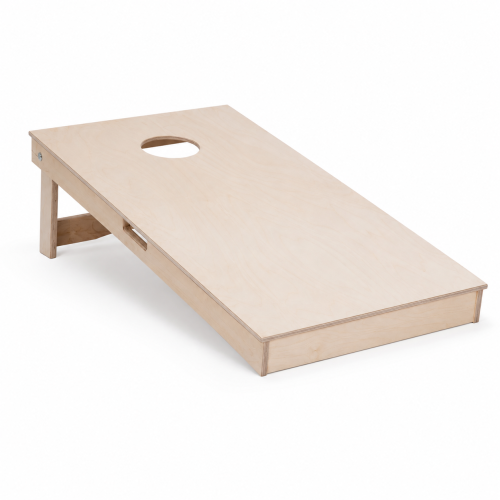 Preview: Gockel Cornhole Boards natural Set - 1 Board 4 rote und 4 blaue Bags
