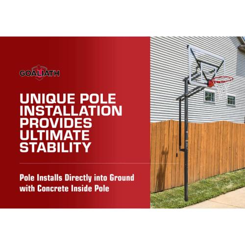 Goaliath GoTek 54 In-Ground Basketballkorb - anthrazit, schwarz, weiss