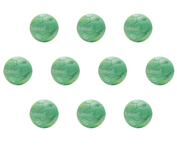 10-er Set Hummel Elite Handball - Green/Yellow - Grösse 3