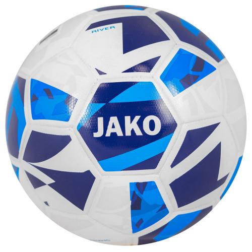 Preview: 10-er Set Jako Trainingsball River - weiss/navy - Gr. 5