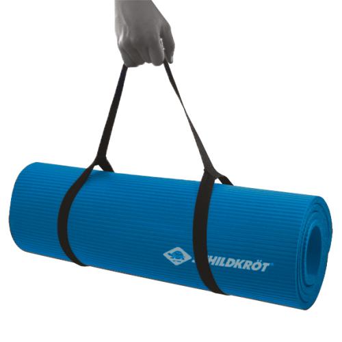 Preview: Schildkröt Fitnessmatte 10mm, Blau, mit Tragegurt