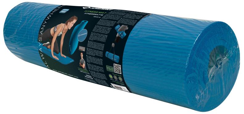 Schildkröt Fitnessmatte 10mm, Blau, mit Tragegurt