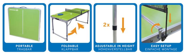 Preview: Tragbarer Midi Tischtennistisch