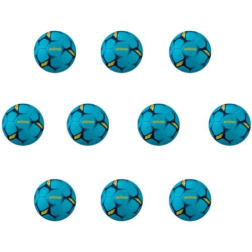 10-er Set Erima Flash Junior Handball, Gr. 0 sky/navy