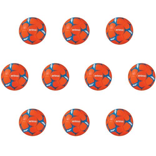 10-er Set Erima Flash Junior Handball, Gr. 00 orange/blau