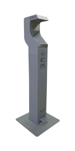 Desinfektionsständer Sicuro-7 Tower inox, grau