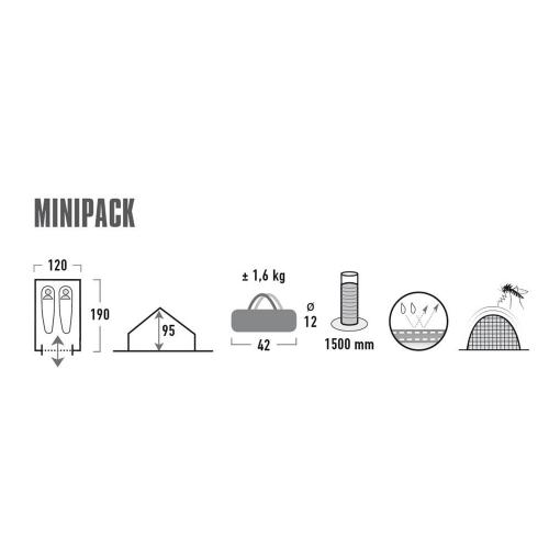 High Peak Zelt Minipack - Blau