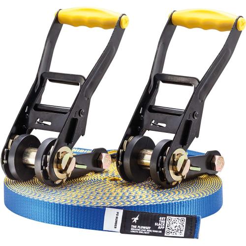 Gibbon Slackline Flow Line Treewear Set 25 m - Blau