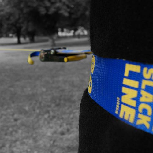 Gibbon Slackline Flow Line Treewear Set 25 m - Blau