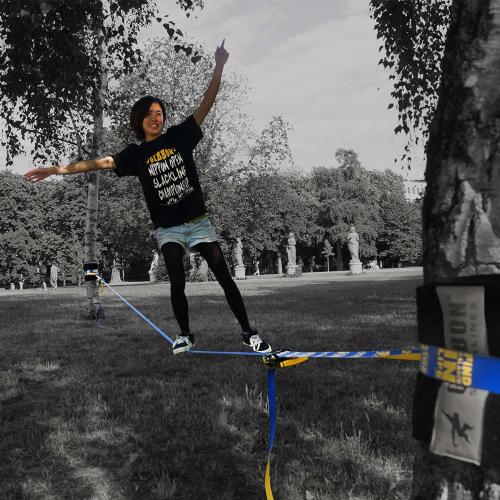 Gibbon Slackline Flow Line Treewear Set 25 m - Blau