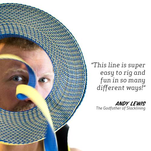 Gibbon Slackline Flow Line Treewear Set 25 m - Blau