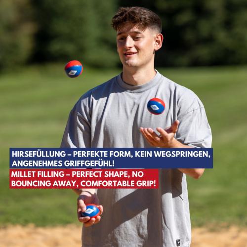 Jonglierbälle blau rot