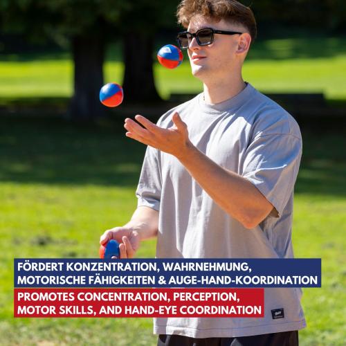 Jonglierbälle blau rot