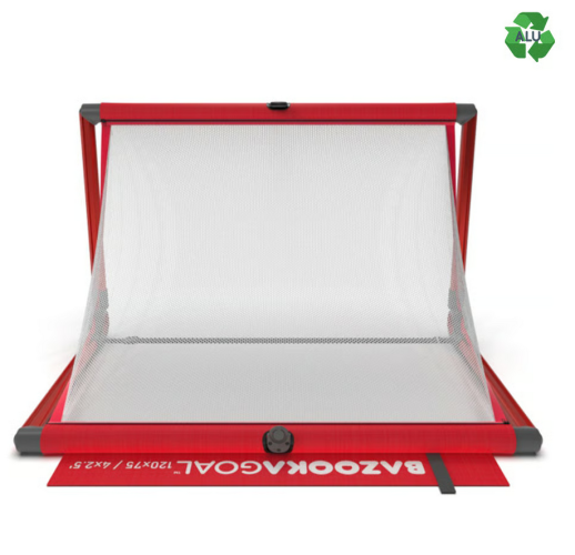 Bazookagoal Aluminium Teleskoptor - 120x75 cm - rot/weiss