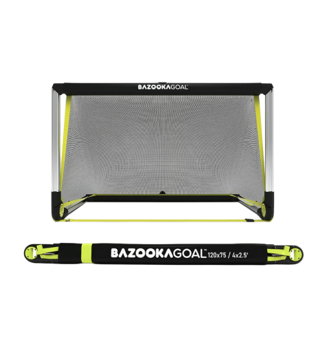 Bazookagoal Aluminium Teleskoptor - 120x75 cm - schwarz/gelb