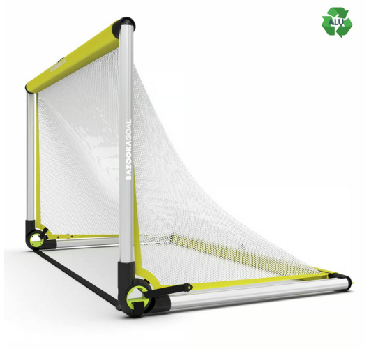 Bazookagoal Aluminium Teleskoptor - 150x90 cm - gelb/weiss