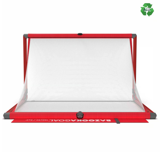 Bazookagoal Aluminium Teleskoptor - 150x90 cm - rot/weiss