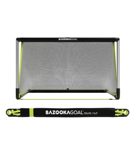 Bazookagoal Aluminium Teleskoptor - 150x90 cm - silber/weiss