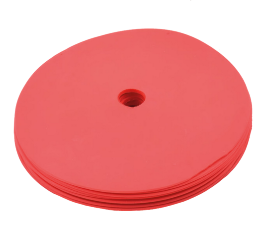 Cawila Gummi Markierungsscheiben 10er Set 15cm - rot